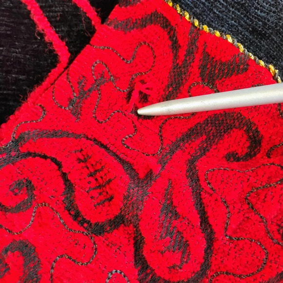 Vintage New Direction Artsy Red Black Geometric Lightweight Blazer Jacket Large - Picture 11 of 15